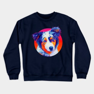 Blue Merle Australian Shepherd Puppy Crewneck Sweatshirt